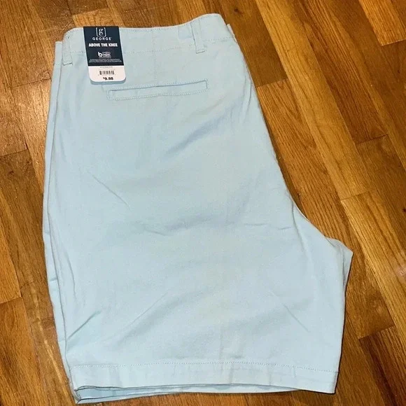 NWT George Brand Above the Knee Style flat front shorts Men’s Size 46 Big & Tall - Picture 2 of 3